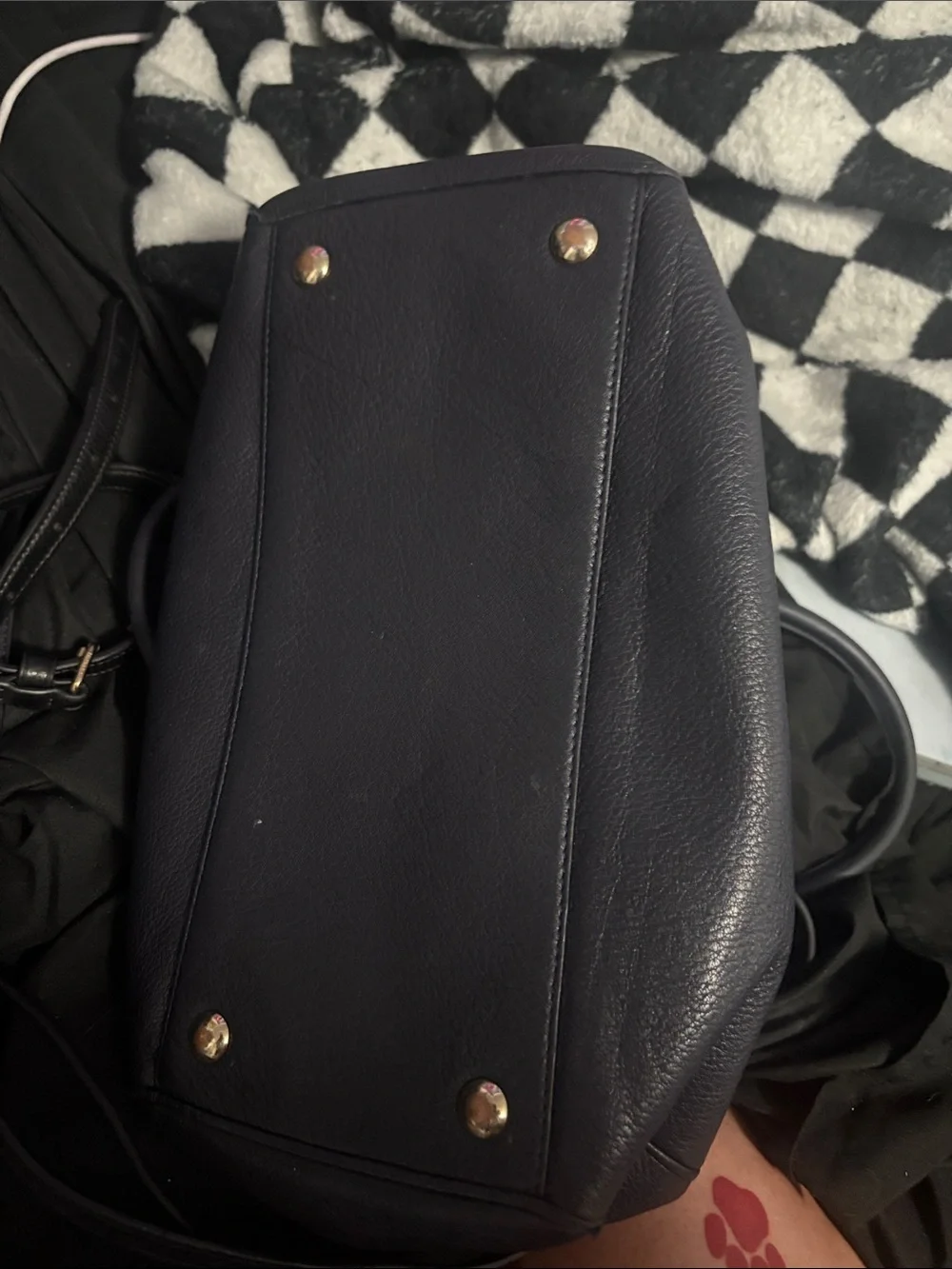 Coach compact pebbled